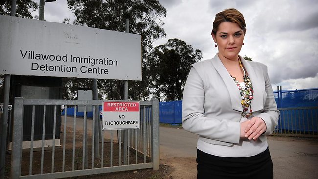 Sarah Hanson-Young at Villawood Detention Centre