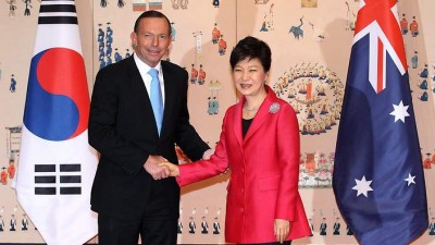 Australian Prime Minister Tony Abbott visits South Korea