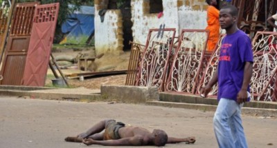 Ebola victims dropping dead in the street