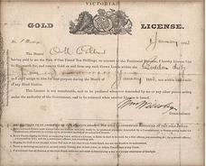Victoria Gold License 1853