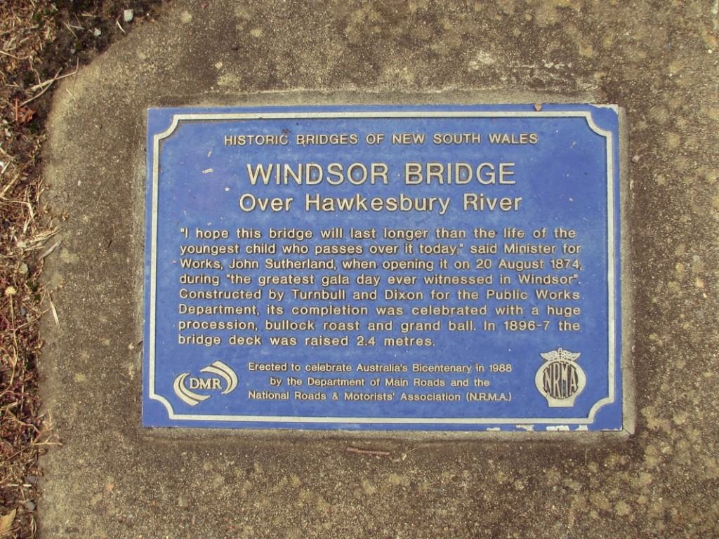 Old Windsor Bridge plaque