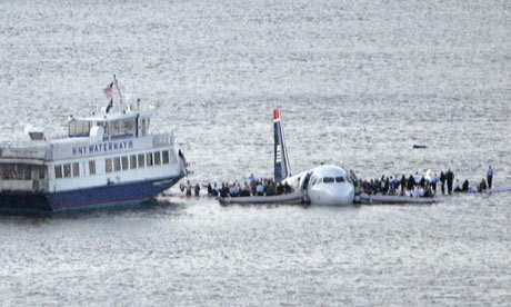 US Airways Flight 1549 on to the Hudson River