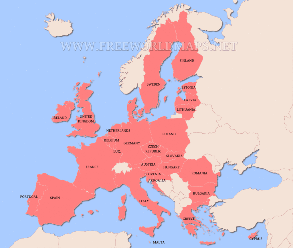 European Union - red leftist map