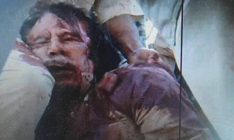 Muammar Gaddafi butchered by Islamics