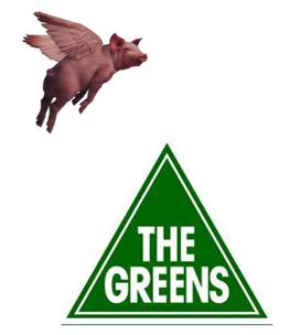 Green Pigs fly