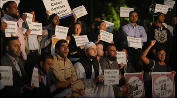 Islamic Protesters at Casey Council