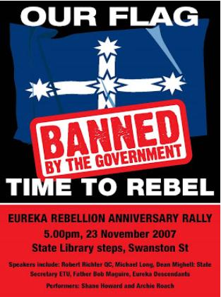 John Howard tried to ban flying Eureka Flag