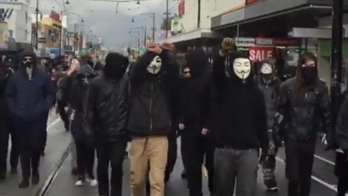 ANTIFA anarchist violent attack in Coburg 2016