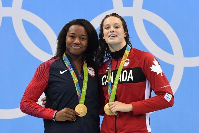 Penny Oleksiak and Simone Manuel, 2016 Olympics