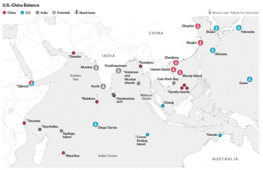 Chinese Military Bases Map
